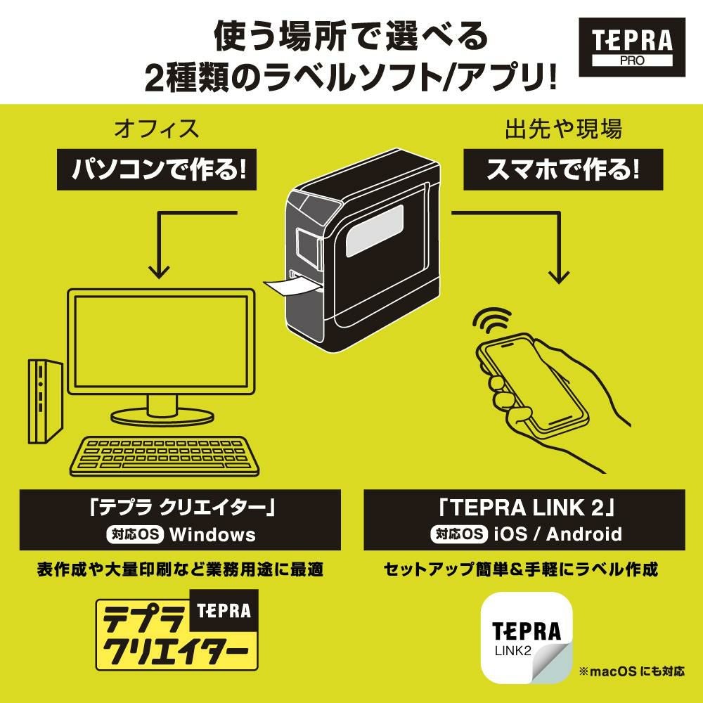テープ1本プレゼント) キングジム テプラプロ SR-R5600P ラベル