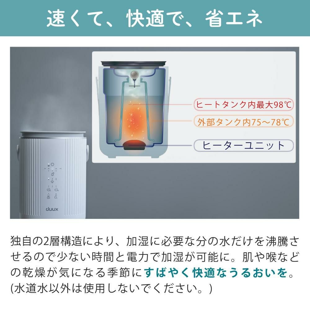 duux スチーム式加湿器 Dawn DXHU41JP ホワイト DXHU40JP グレー お