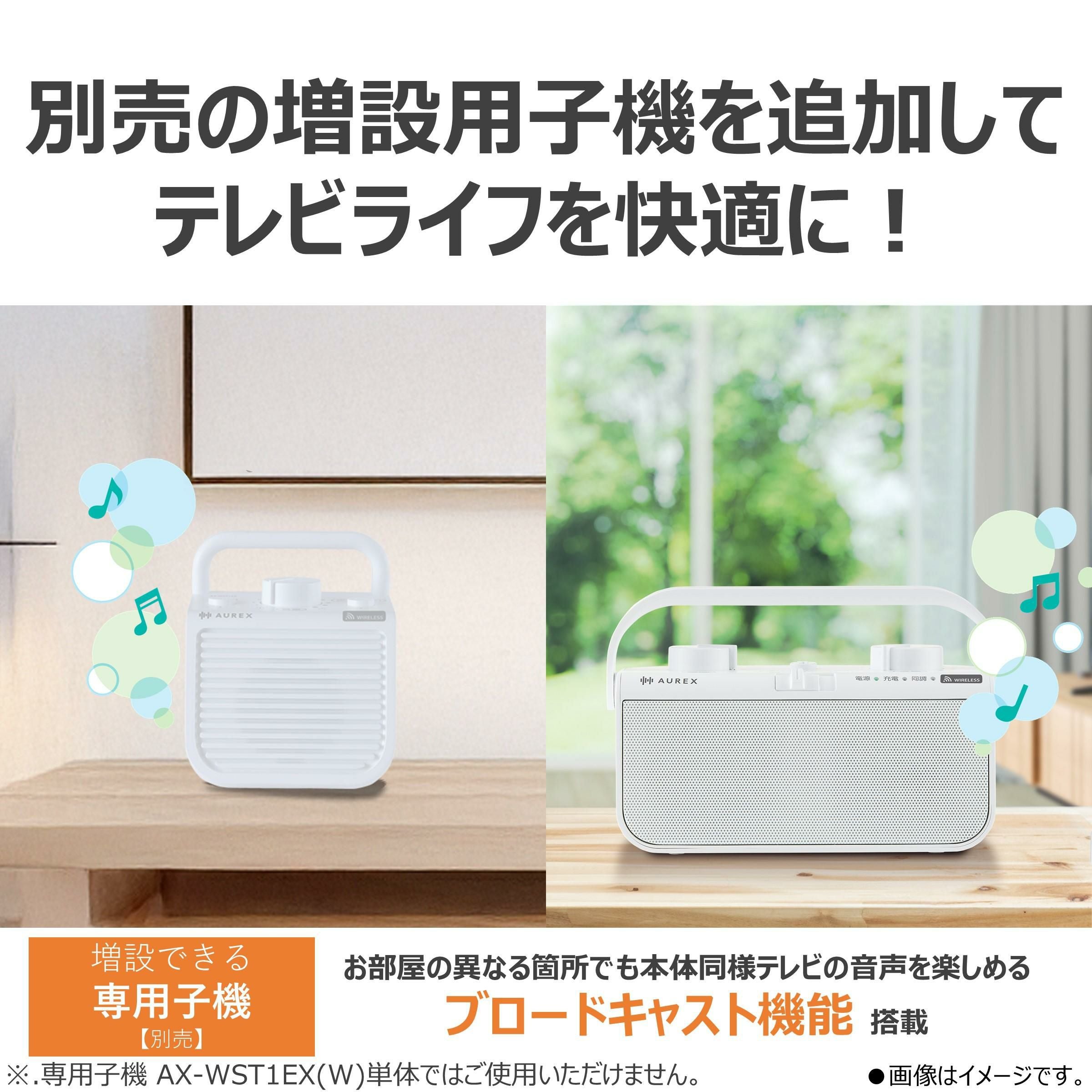 東芝 AUREX テレビ用スピーカー AX-WST21(W) ホワイト 東芝 スピーカー ワイヤレステレビ用スピーカー ホワイト AX-WST21(W
