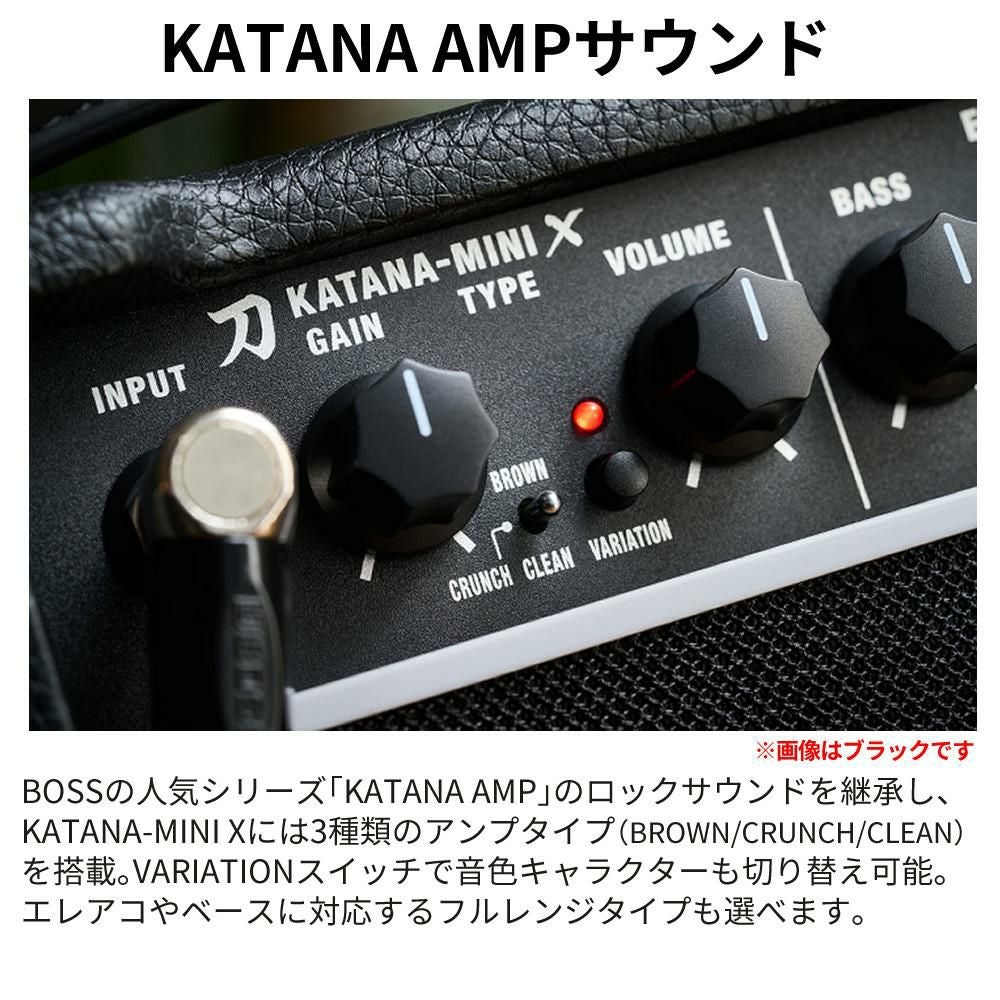 BOSS ギターアンプ KATANA-MINI X BLUE 小型 電池不要 PSB-100付 2点