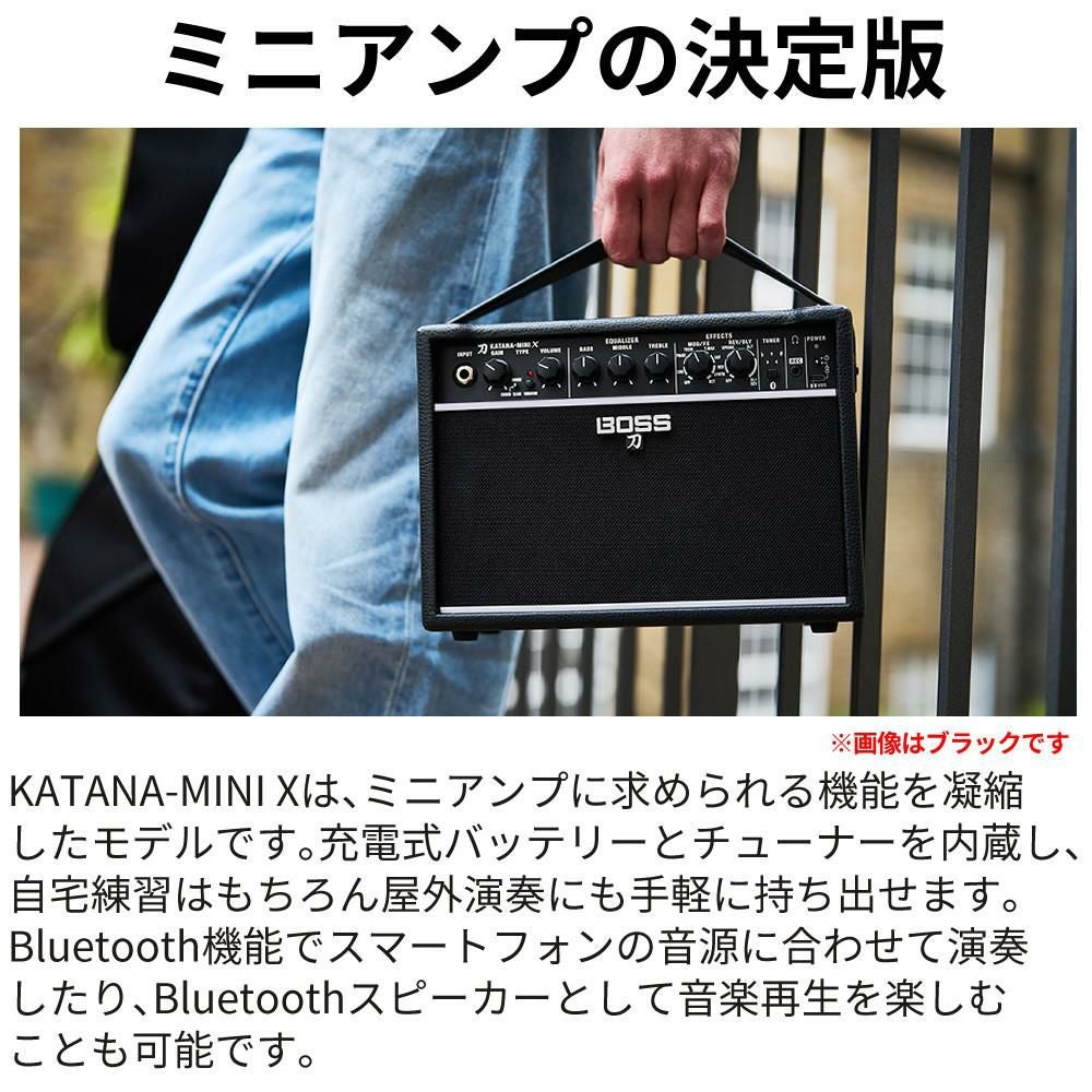 BOSS ギターアンプ KATANA-MINI X BLUE 小型 電池不要 PSB-100付 2点