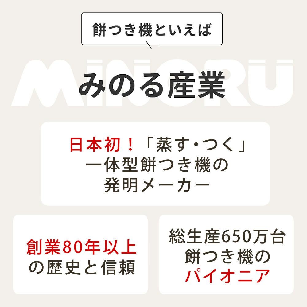 つき姫 餅つき機 小型 3合 みのる産業 HS-037B リッチブラック家庭用