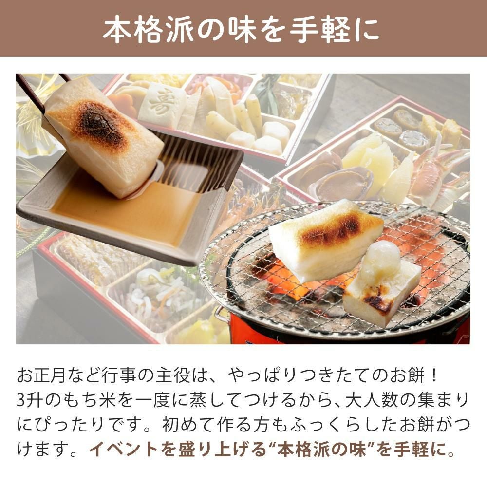 みのる産業 空冷スチーム餅つき機 HSA-35 3升 自動 蒸し もちつき器 大