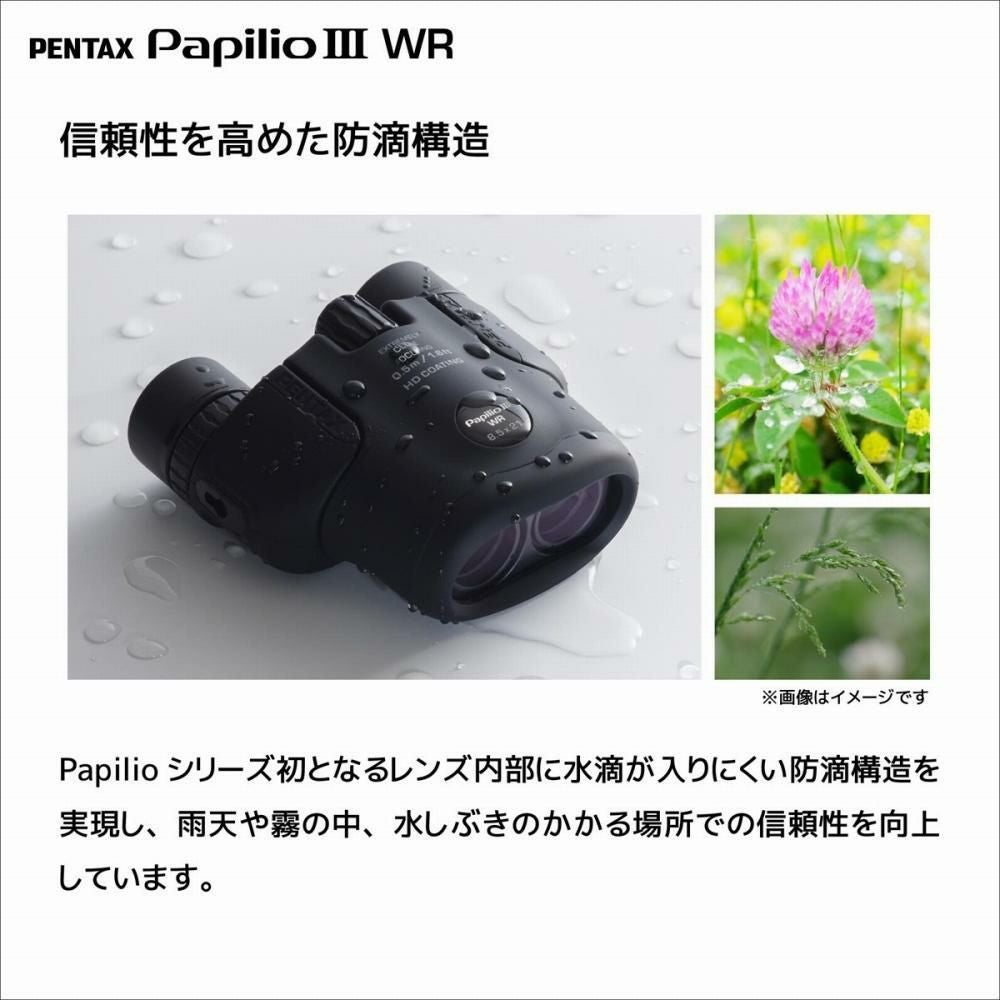 ペンタックス 6.5倍 双眼鏡 Papilio III 6.5x21 WR ブラック | ホーム