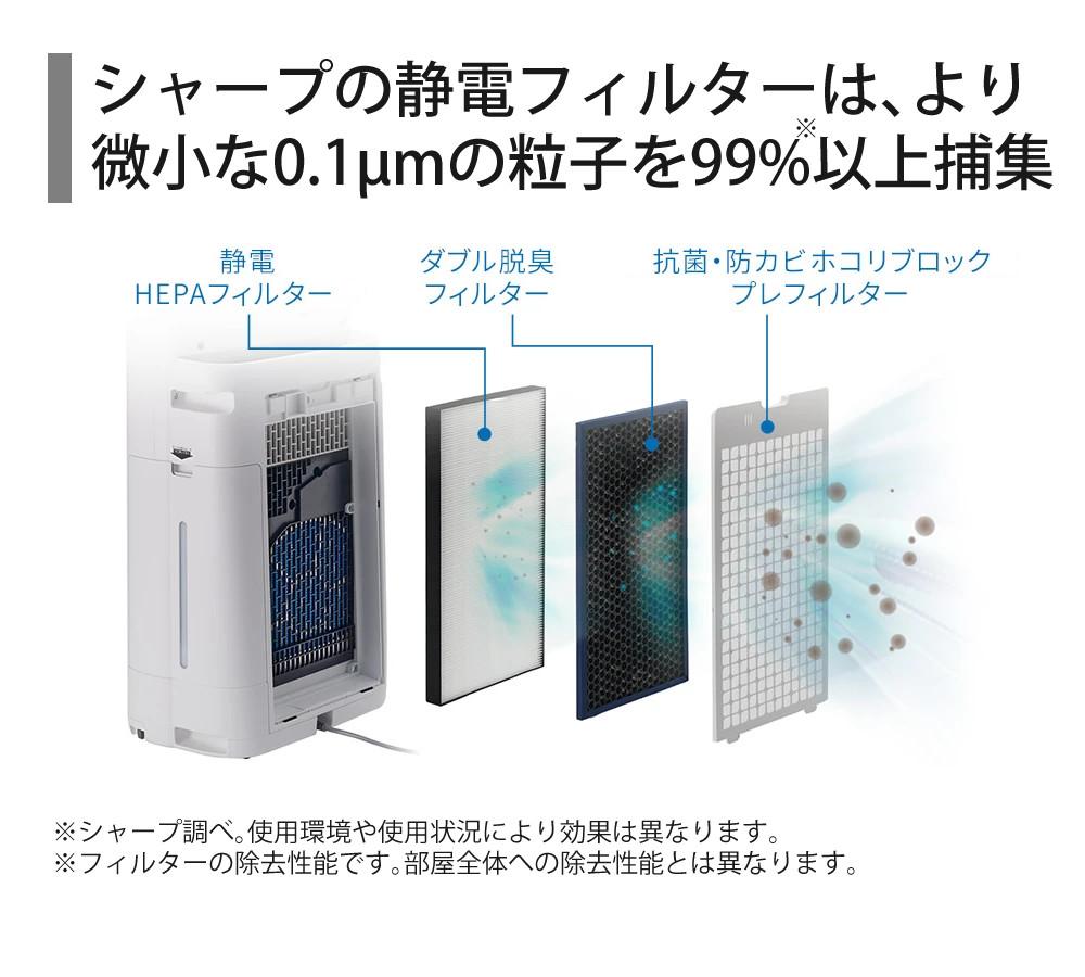 シャープ 空気清浄機 加湿器 KI-TS50-H グレー ～13畳 最大加湿量