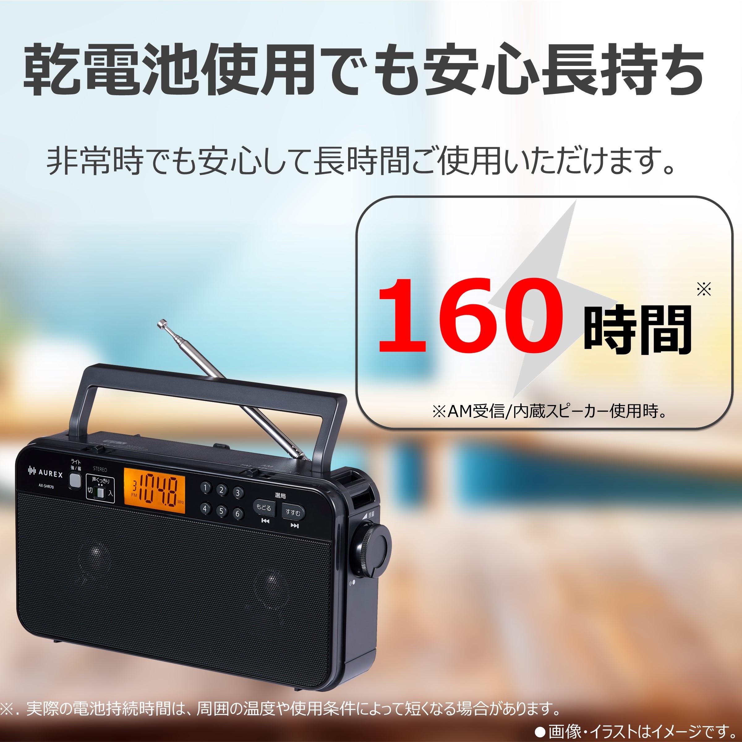 東芝 ラジオ LED付き ステレオスピーカー 声くっきり AX-SHR70(K