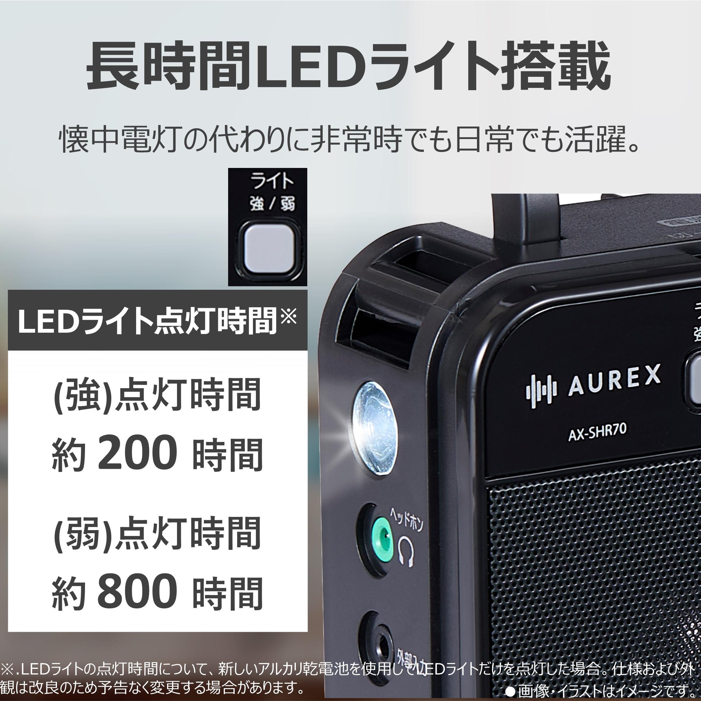 東芝 ラジオ LED付き ステレオスピーカー 声くっきり AX-SHR70(K
