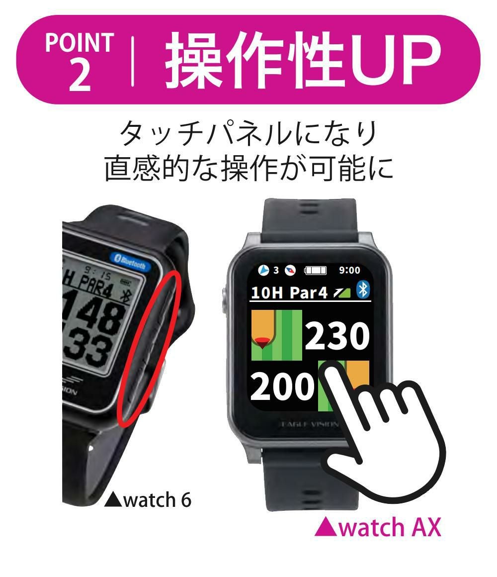 朝日ゴルフ イーグルビジョン ウォッチ AX グレー EV-539 GY ティー