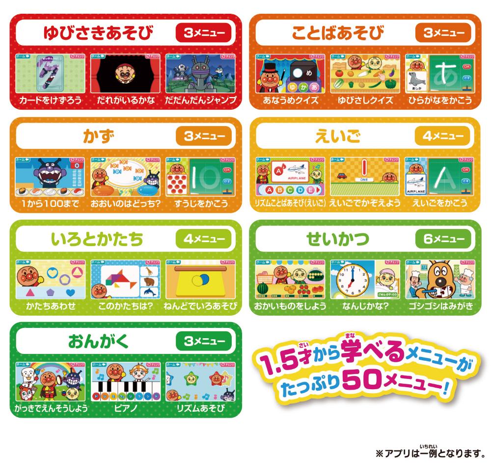 アンパンマン バンダイ 知育パッド 1.5歳から アダプタ 電池 セット