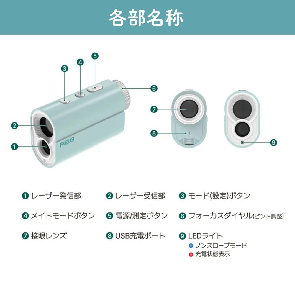 R2G レーザー距離計 MATE MiNi OLED ティー付き 3点間計測 2カラーOLED