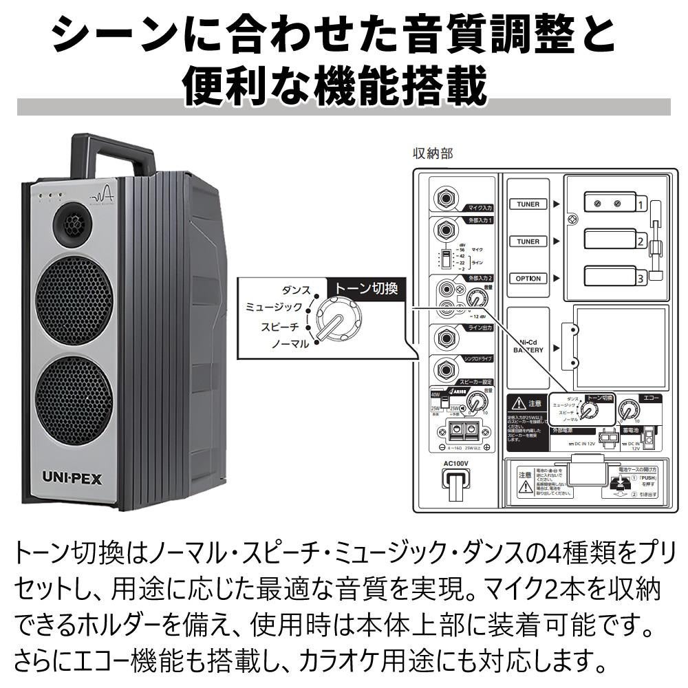 UNI-PEX ワイヤレスアンプ 防滴形 WA-872CD 屋外使用 防水 防塵