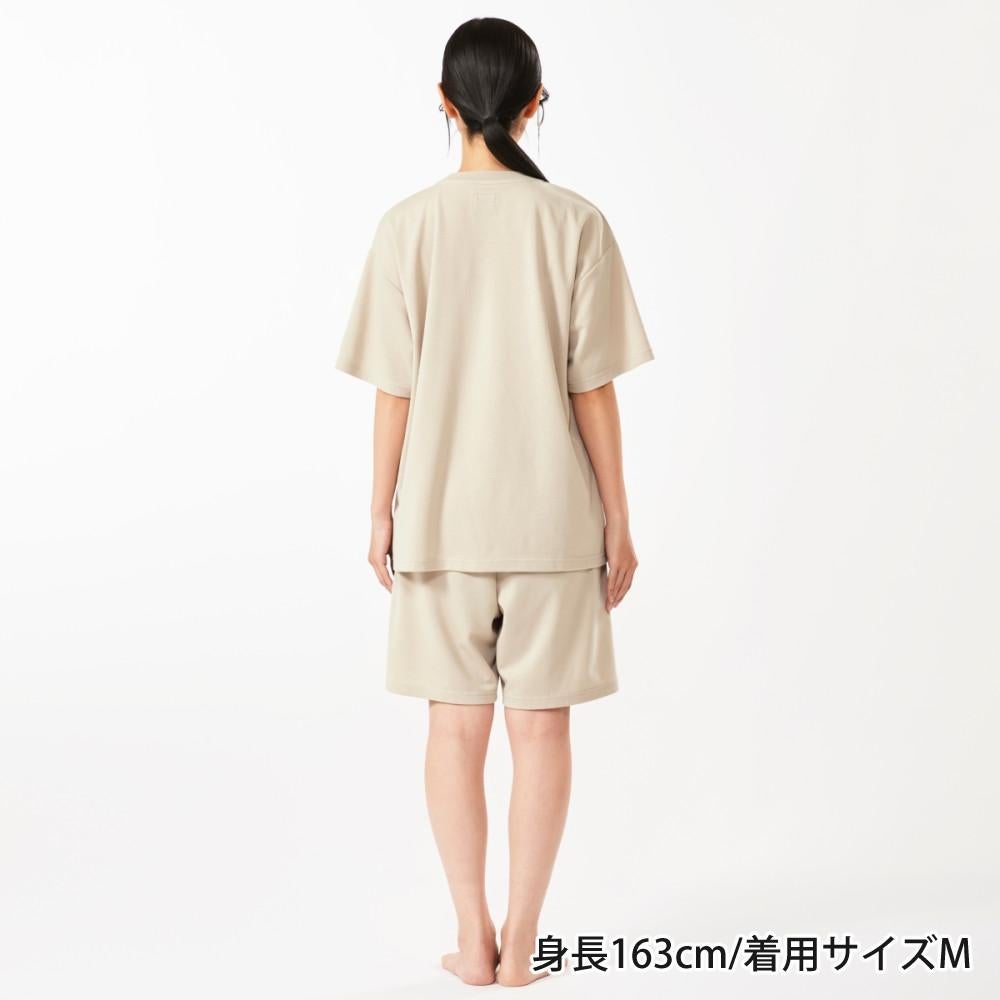 ロゴス リカバリーウェア 半袖 上下セット Tシャツ ショーツ ベージュ