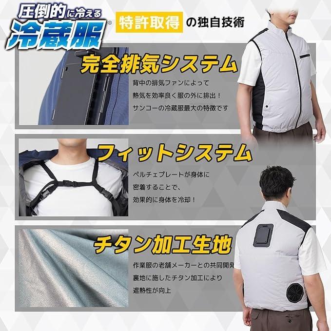 サンコー 防暑服 圧倒的に冷える 冷蔵服2026 ベスト TKCV26SNV5L