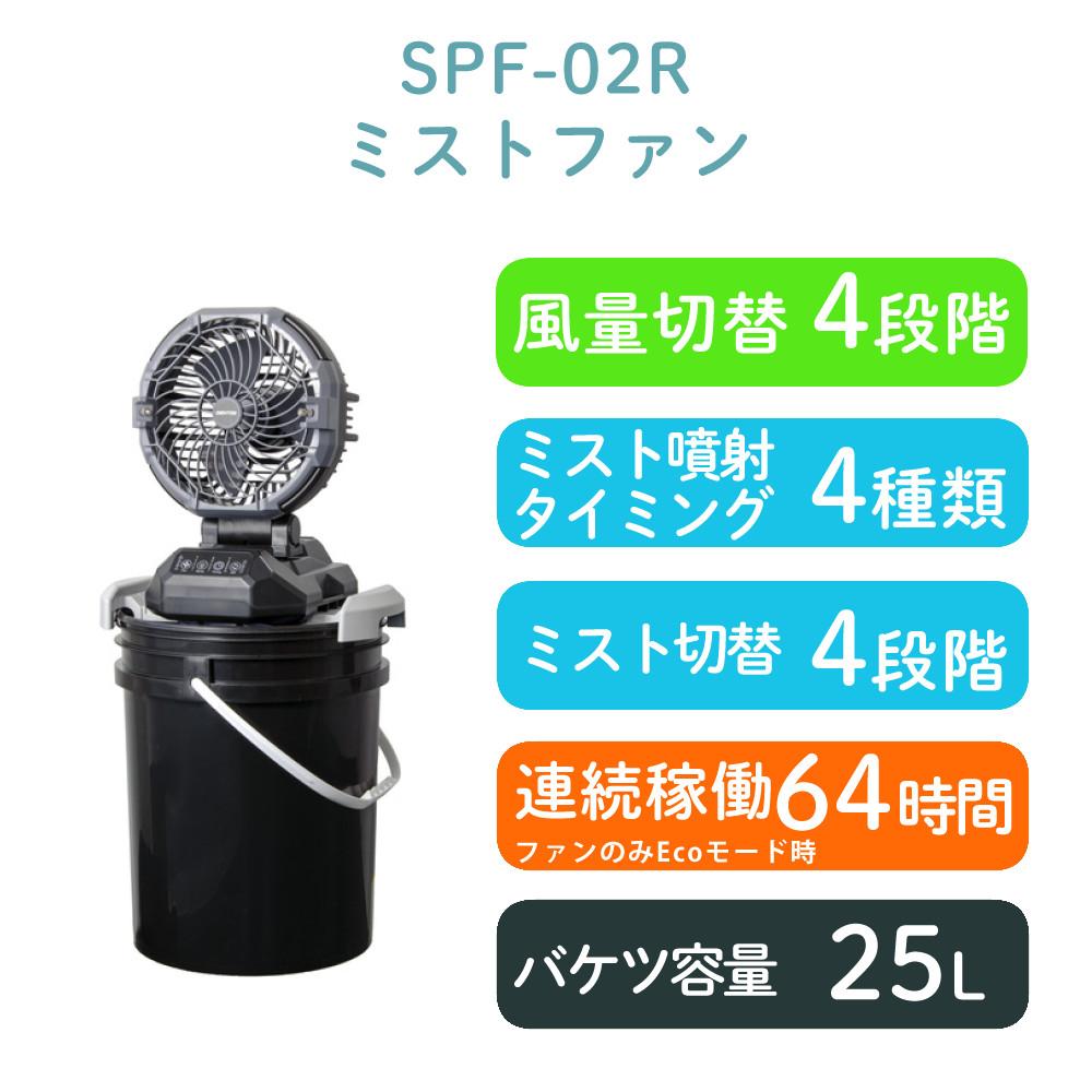 ミスト扇風機 ウォーターミストファン SPF-02R GENTOS（ラッピング不可