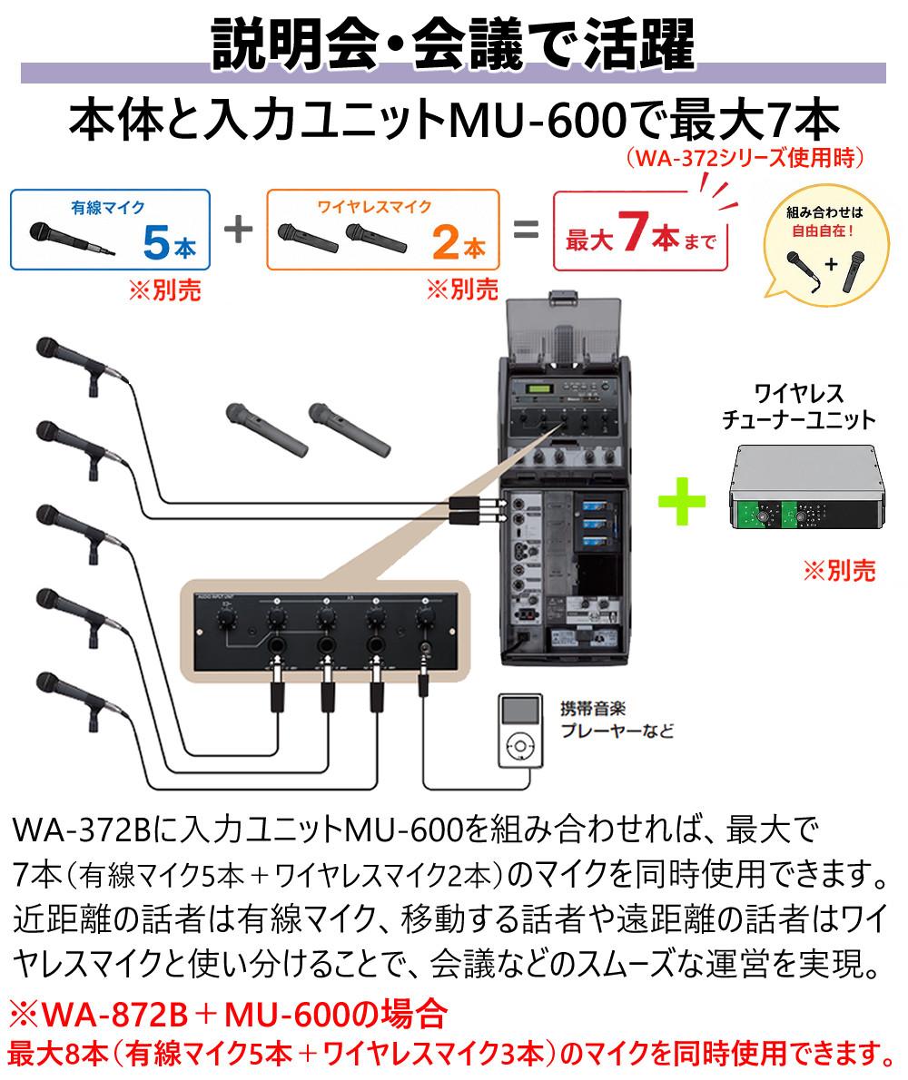 UNI-PEX ワイヤレスアンプ 防滴形 Bluetooth IPX4 屋外対応 WA-372B