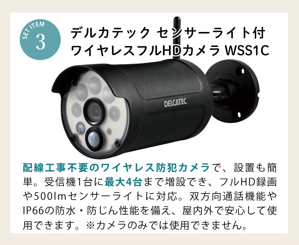 デルカテック ワイヤレスフルHDカメラ対応スマート受信BOX WSSNM 増設