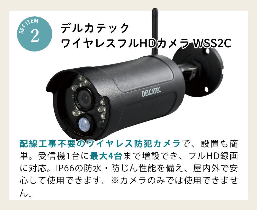 デルカテック ワイヤレスフルHDカメラ対応スマート受信BOX WSSNM 増設