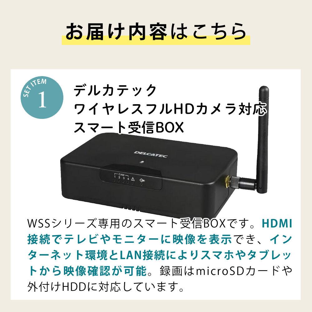 デルカテック ワイヤレスフルHDカメラ対応スマート受信BOX WSSNM 増設