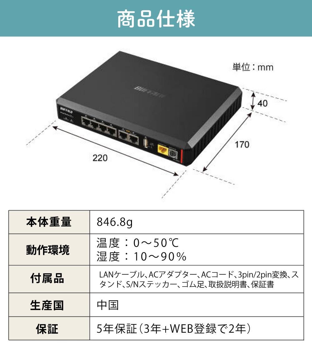 バッファロー VPNルーター VR-U500X 10Giga 有線モデル （ラッピング