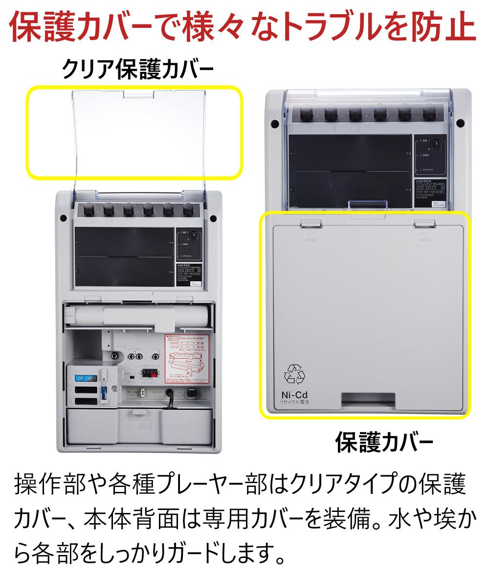 ユニペックス ワイヤレスアンプ WA-862A 800MHz帯対応 ポータブル 拡声
