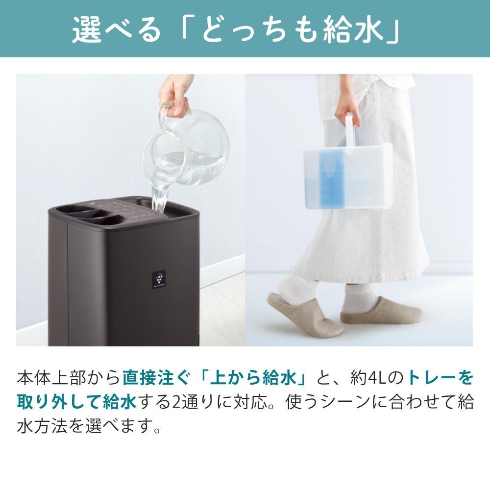 シャープ 加湿器 HV-T55-W ホワイト ハイブリッド式 加湿量550mL/h